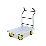 Stow-away Platform Truck, 1,000 Lb Capacity, 24 X 39 X 40, Aluminum-black