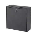 Wall-mountable Interoffice Mailbox, 18w X 7d X 18h, Black