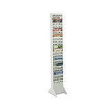 Steel Magazine Rack, 23 Compartments, 10w X 4d X 65.5h, Gray