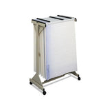 Mobile Plan Center Sheet Rack, 18 Hanging Clamps, 43.75w X 20.5d X 51h, Sand