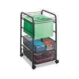 Onyx Mesh Open Mobile File, Two-drawers, 15.75w X 17d X 27h, Black