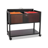Locking Top Mobile Tub File, One-shelf, 33.25w X 17d X 27h, Black