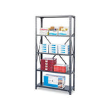 Commercial Steel Shelving Unit, Five-shelf, 36w X 18d X 75h, Dark Gray