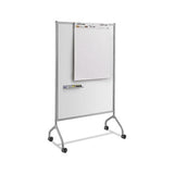 Impromptu Magnetic Whiteboard Collaboration Screen, 42w X 21.5d X 72h, Gray-white