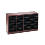 Wood-fiberboard E-z Stor Sorter, 24 Sections, 40 X 11 3-4 X 23, Mahogany