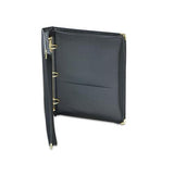 Classic Collection Zipper Ring Binder, 3 Rings, 1.5" Capacity, 11 X 8.5, Black