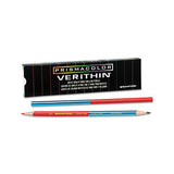 Verithin Dual-ended Two-color Pencils, 2 Mm, Blue-red Lead, Blue-red Barrel, Dozen