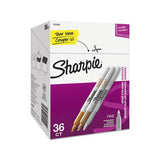 Metallic Fine Point Permanent Markers, Bullet Tip, Gold-silver-bronze, 36-pack