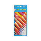 Col-erase Pencil With Eraser, 0.7 Mm, 2b (#1), Assorted Lead-barrel Colors, Dozen