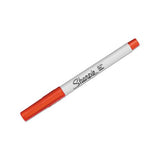 Ultra Fine Tip Permanent Marker, Extra-fine Needle Tip, Red, Dozen