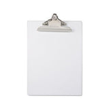 Recycled Plastic Clipboard With Ruler Edge, 1" Clip Cap, 8 1-2 X 12 Sheet, Clear