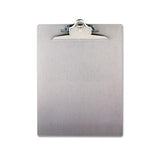 Aluminum Clipboard W-high-capacity Clip, 1" Clip Cap, 8 1-2 X 12 Sheets, Silver
