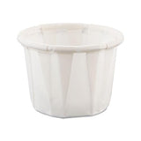 Paper Portion Cups, .5oz, White, 250-bag, 20 Bags-carton