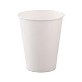 Single-sided Poly Paper Hot Cups, 8oz, White, 50-bag, 20 Bags-carton