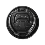 Optima Reclosable Lids For Paper Hot Cups For 10-24 Oz Cups, Black, 1000-carton