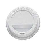 Traveler Cappuccino Style Dome Lid, Fits 10oz Cups, White, 100-pack, 10 Packs-carton