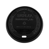 Traveler Cappuccino Style Dome Lid, 10-24oz Cups, Black, 100-sleeve, 10 Sleeves-carton