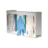 White Enamel Disposable Glove Dispenser, Three-box, 18w X 3 3-4d X 10h
