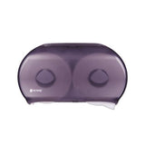 Twin 9" Jumbo Tissue Dispenser, 19 X 5 1-4 X 12, Transparent Black Pearl