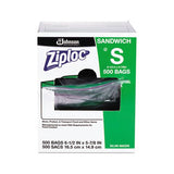 Resealable Sandwich Bags, 1.2 Mil, 6.5" X 6", Clear, 500-box