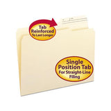 Reinforced Guide Height File Folders, 2-5-cut Printed Tab, Right Of Center, Letter Size, Manila, 100-box