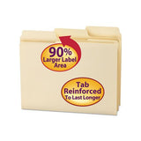 Supertab Reinforced Guide Height Top Tab Folders, 1-3-cut Tabs, Letter Size, 11 Pt. Manila, 100-box