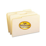 Reinforced Tab Manila File Folders, 1-3-cut Tabs, Legal Size, 11 Pt. Manila, 100-box