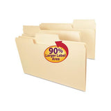 Supertab Reinforced Guide Height Top Tab Folders, 1-3-cut Tabs, Legal Size, 11 Pt. Manila, 100-box