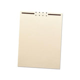 File Backs W- 2" Capacity Prong Fasteners, Letter Size, Manila, 100-box