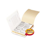 Stackable Folder Dividers W- Fasteners, 1-5-cut End Tab, Letter Size, Manila, 50-pack