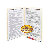 Manila End Tab 2-fastener Folders With Reinforced Tabs, 0.75" Expansion, Straight Tab, Legal Size, 11 Pt. Manila, 50-box