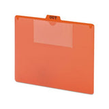 Poly Out Guide, Two-pocket Style, 1-5-cut Top Tab, Out, 8.5 X 11, Red, 50-box