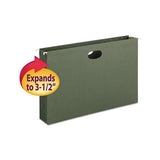 Hanging Pockets With Full-height Gusset, Legal Size, Standard Green, 10-box