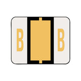 A-z Color-coded End Tab Filing Labels, B, 1 X 1.25, White, 500-roll