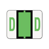 A-z Color-coded End Tab Filing Labels, D, 1 X 1.25, White, 500-roll