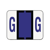 A-z Color-coded End Tab Filing Labels, G, 1 X 1.25, White, 500-roll