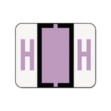 A-z Color-coded End Tab Filing Labels, H, 1 X 1.25, White, 500-roll