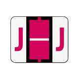 A-z Color-coded End Tab Filing Labels, J, 1 X 1.25, White, 500-roll