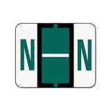 A-z Color-coded End Tab Filing Labels, N, 1 X 1.25, White, 500-roll