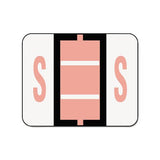 A-z Color-coded End Tab Filing Labels, S, 1 X 1.25, White, 500-roll