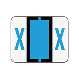 A-z Color-coded End Tab Filing Labels, X, 1 X 1.25, White, 500-roll