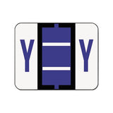 A-z Color-coded End Tab Filing Labels, Y, 1 X 1.25, White, 500-roll