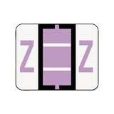 A-z Color-coded End Tab Filing Labels, Z, 1 X 1.25, White, 500-roll