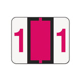 Numerical End Tab File Folder Labels, 1, 1 X 1.25, White, 500-roll