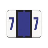 Numerical End Tab File Folder Labels, 7, 1 X 1.25, White, 500-roll