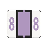 Numerical End Tab File Folder Labels, 8, 1 X 1.25, White, 500-roll