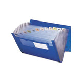 Expanding File With Color Tab Inserts, 12 Sections, Letter Size, Blue