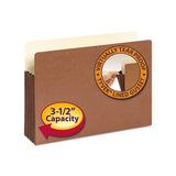 Redrope Drop-front File Pockets W- Fully Lined Gussets, 3.5" Expansion, Legal Size, Redrope, 10-box