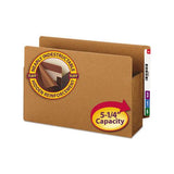 Heavy-duty Redrope End Tab Tuff Pockets, 5.25" Expansion, Legal Size, Redrope, 10-box