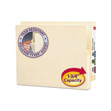 Manila End Tab File Pockets, 1.75" Expansion, Letter Size, Manila, 25-box